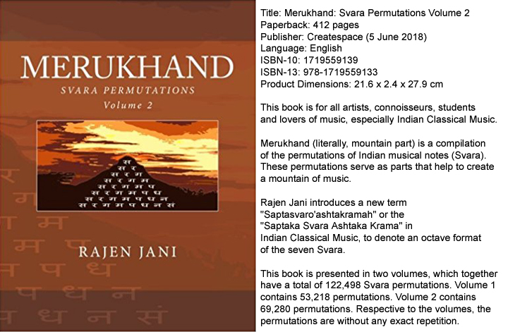 Merukhand: Svara Permutations Volume 2 by Rajen Jani