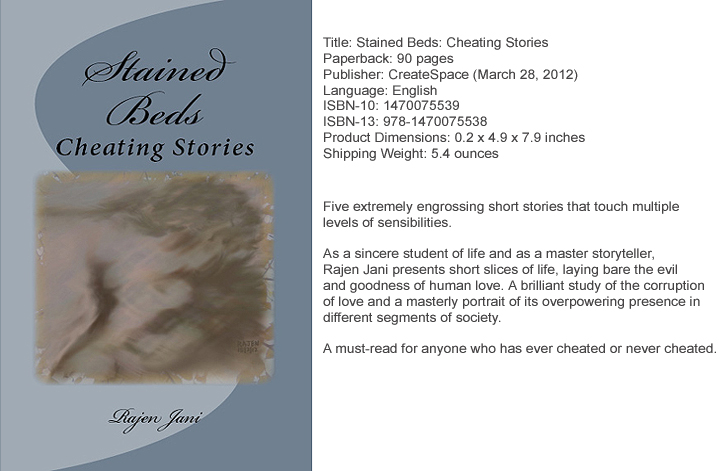 Stained Beds: Cheating Stories by Rajen Jani